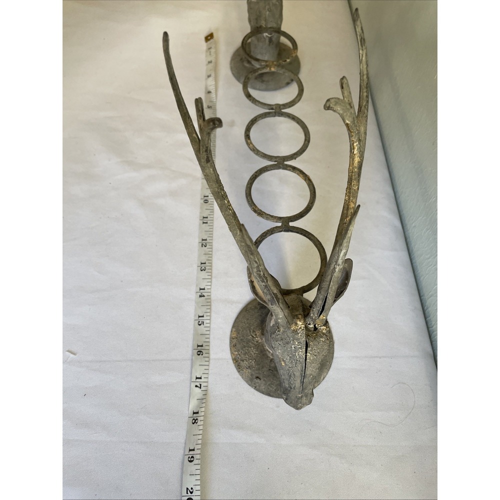 Vintage Large Stag Deer Table Centrepiece Candle Holder Display Piece Buck Decor - Picture 2 of 7